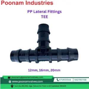PP Lateral Tee 12mm, 16mm, 20mm